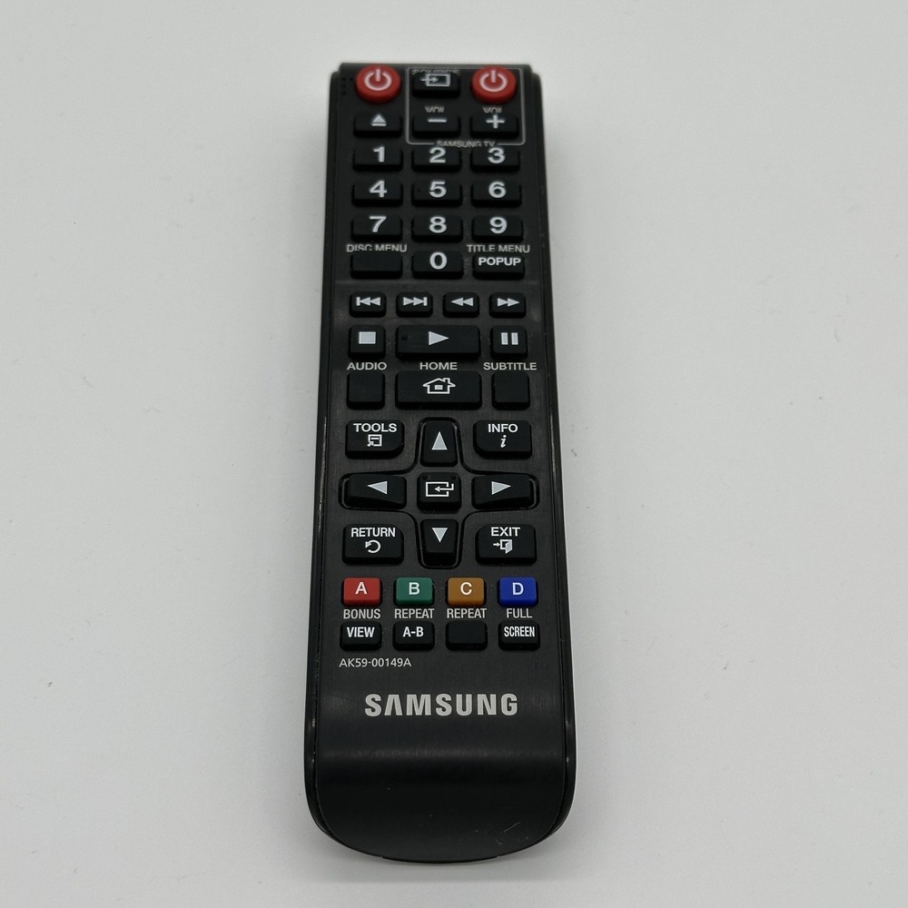 Samsung AK59-00149A Blu-Ray DVD Remote Control Black Wireless OEM Replacement